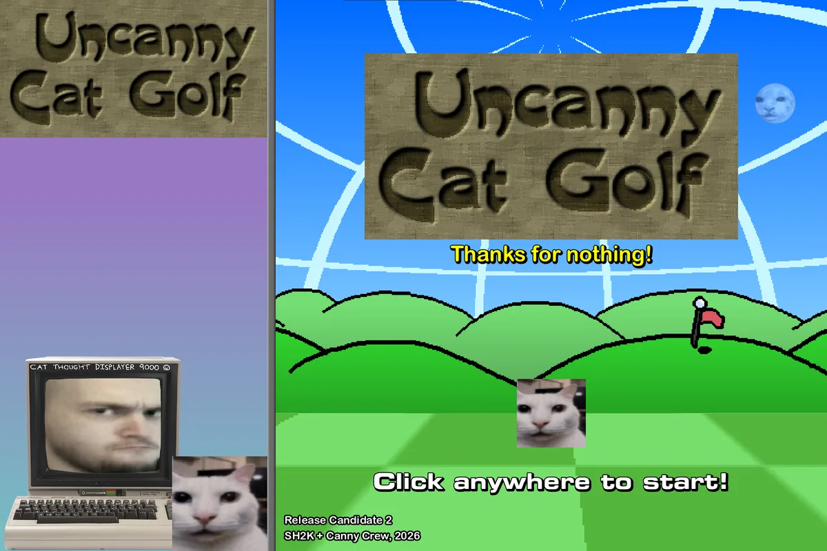 Uncanny Cat Golf surreal mini-golf screenshot 2