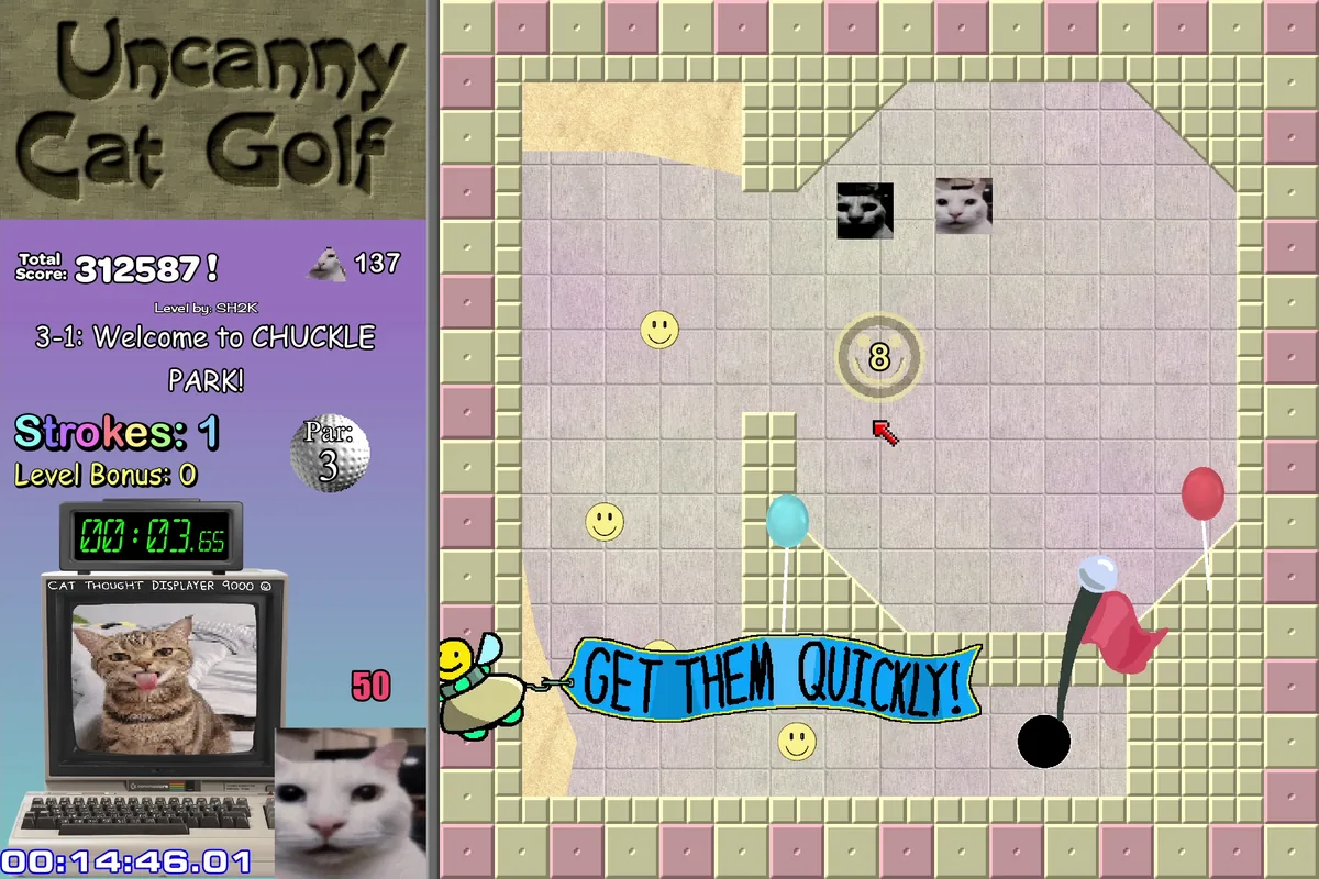 Uncanny Cat Golf surreal mini-golf screenshot 4
