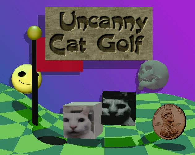 Uncanny Cat Golf surreal mini-golf screenshot 1